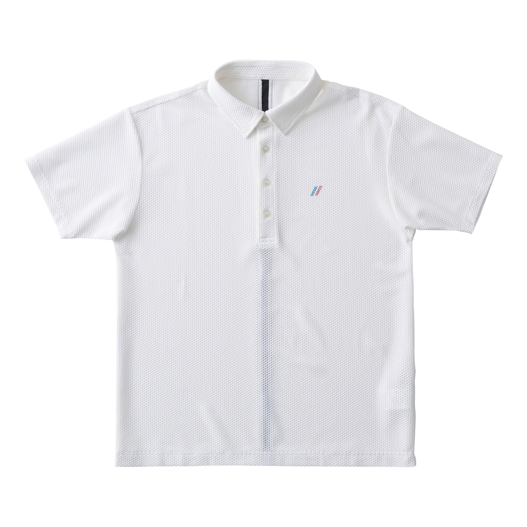 ゴルフ|メンズ|プラスリッチメッシュポロシャツ(WHT)