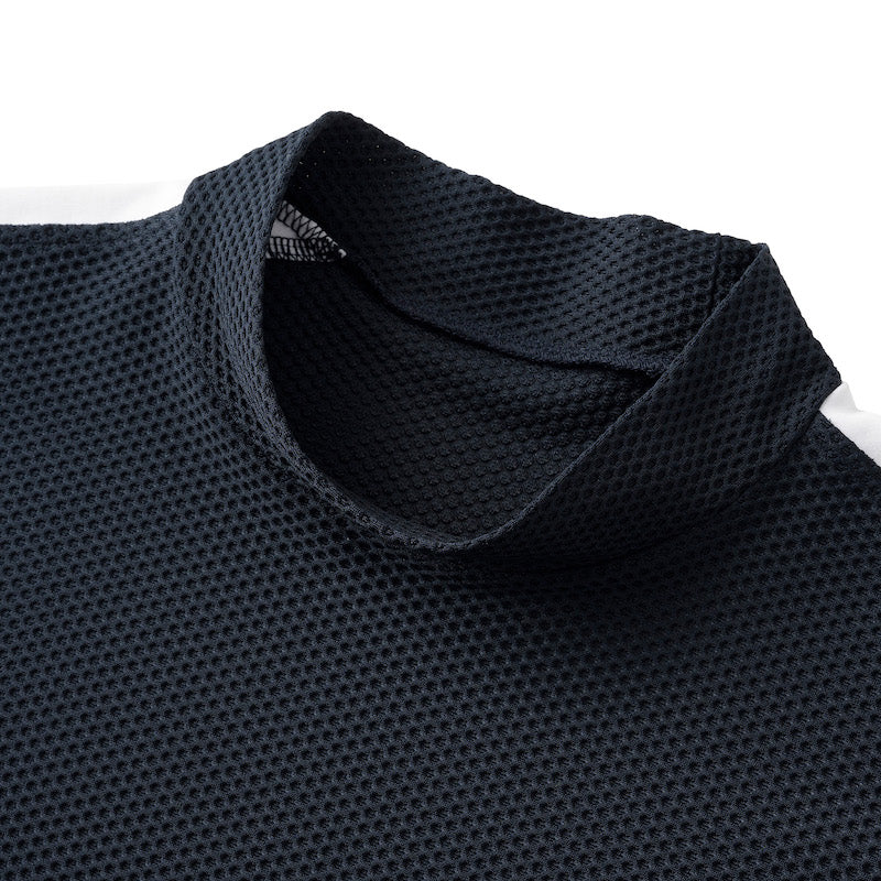 ゴルフ|M プラスリッチメッシュモックネック(NVY)