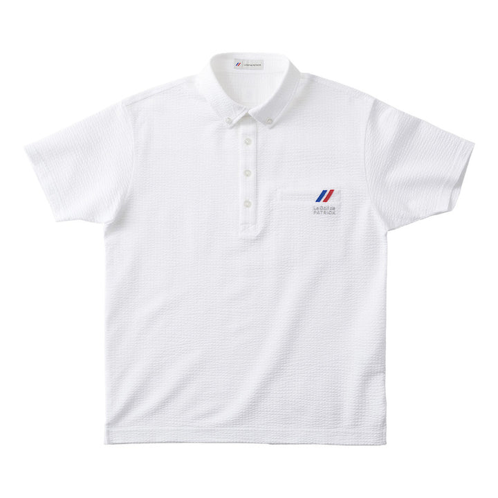 ゴルフ|メンズ|シアサッカーポロシャツ(WHT)