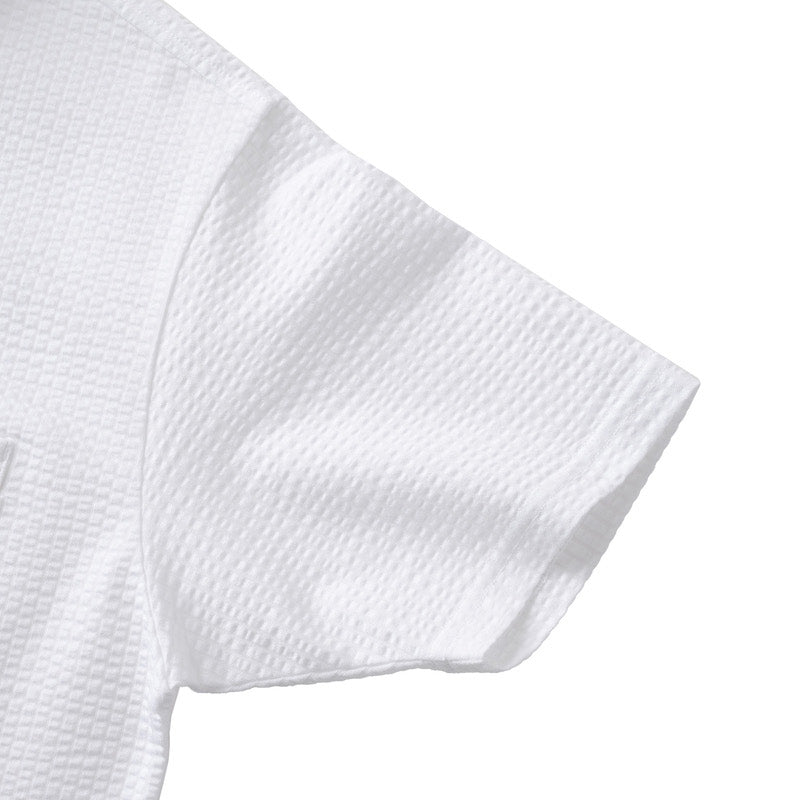 ゴルフ|メンズ|シアサッカーポロシャツ(WHT)