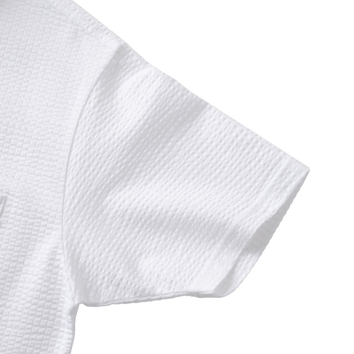 ゴルフ|メンズ|シアサッカーポロシャツ(WHT)