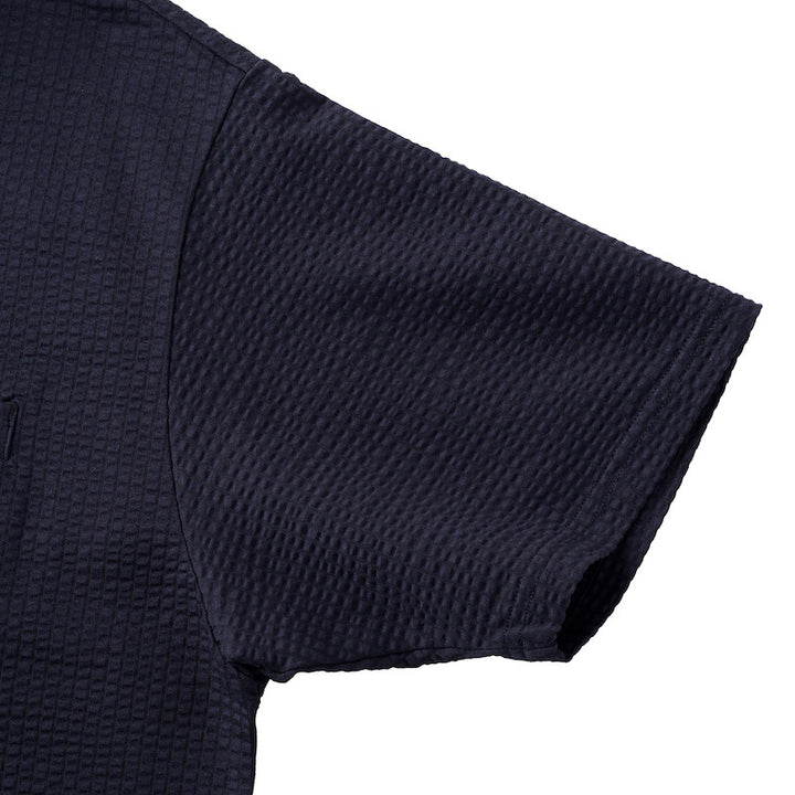 ゴルフ|メンズ|シアサッカーポロシャツ(NVY)