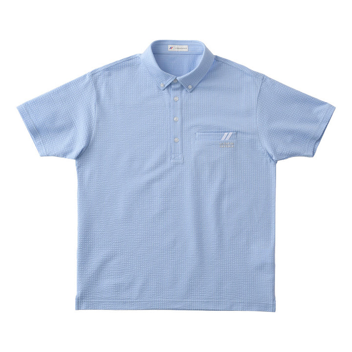 ゴルフ|メンズ|シアサッカーポロシャツ(SAX)