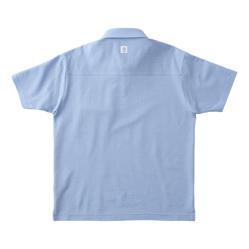ゴルフ|メンズ|シアサッカーポロシャツ(SAX)