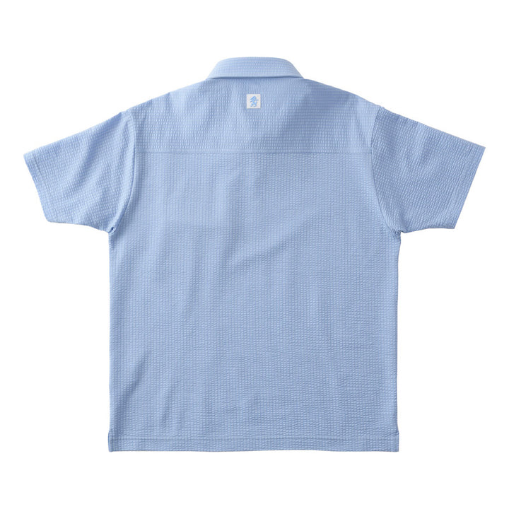 ゴルフ|メンズ|シアサッカーポロシャツ(SAX)