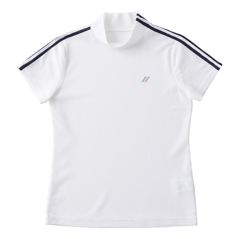 ゴルフ|レディース|プラスリッチメッシュモックネック(WHT)