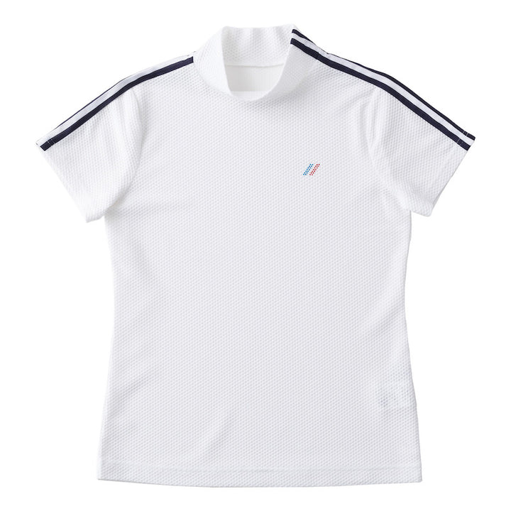 ゴルフ|レディース|プラスリッチメッシュモックネック(WHT)