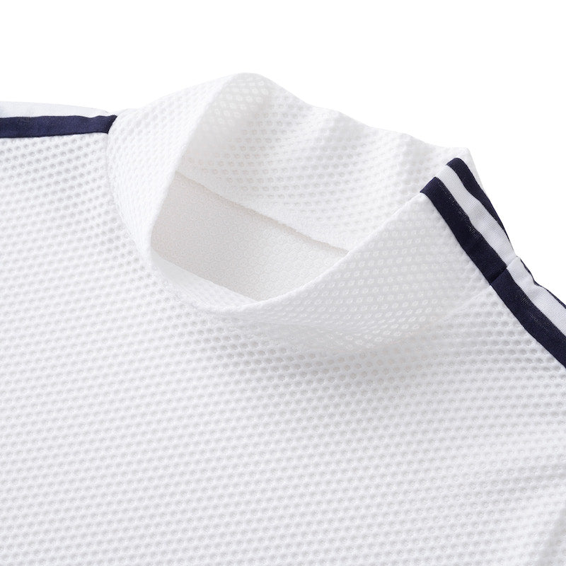 ゴルフ|レディース|プラスリッチメッシュモックネック(WHT)