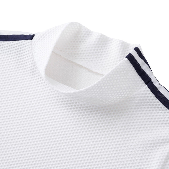 ゴルフ|レディース|プラスリッチメッシュモックネック(WHT)