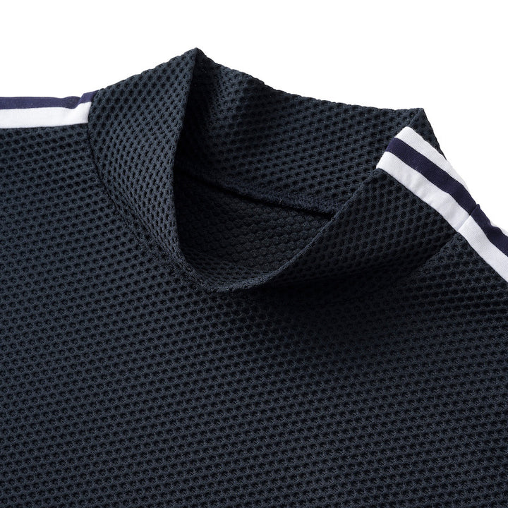 ゴルフ|L プラスリッチメッシュモックネック(NVY)
