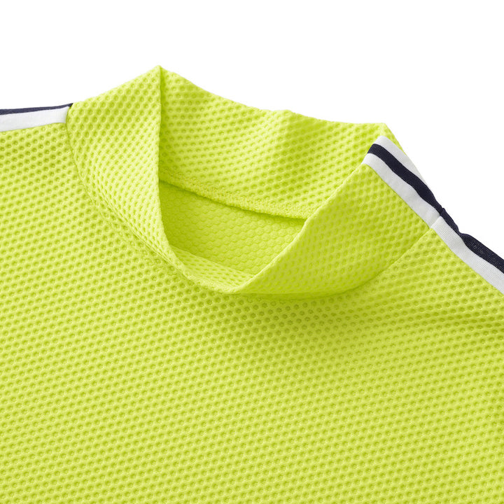 ゴルフ|レディース|プラスリッチメッシュモックネック(YLW)