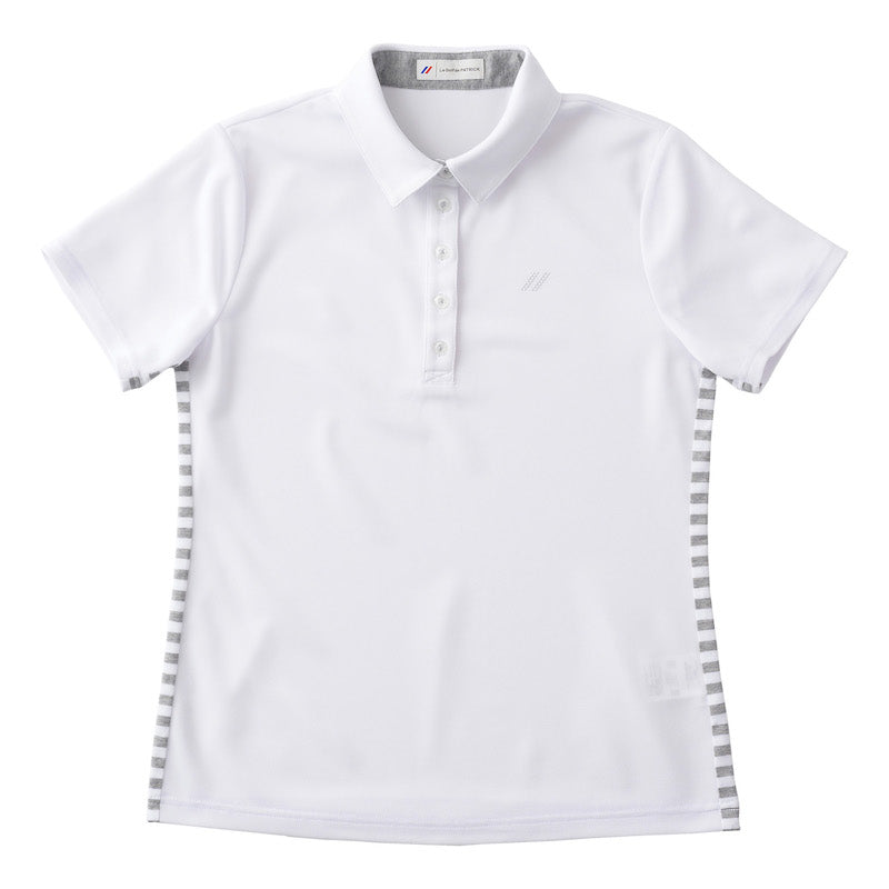 ゴルフ|レディース|クールマックスSBポロシャツ(WH/GY)