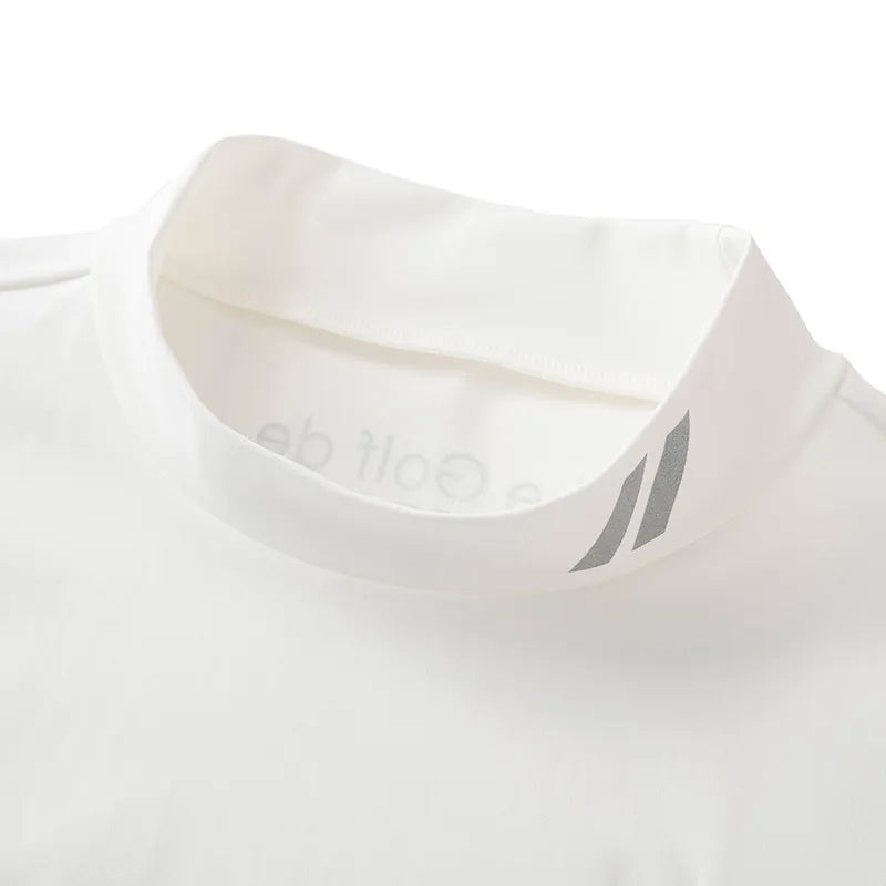 ゴルフ|メンズ|長袖ストレッチモックネック(WHT)