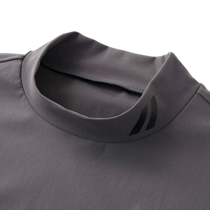 ゴルフ|メンズ|長袖ストレッチモックネック(D.GRY)