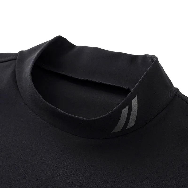 ゴルフ|メンズ|長袖ストレッチモックネック(BLK)