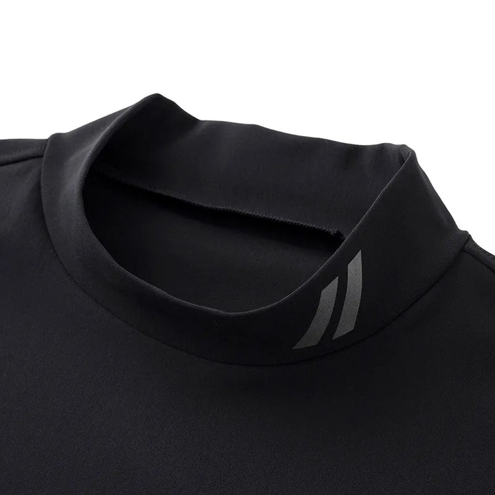 ゴルフ|メンズ|長袖ストレッチモックネック(BLK)