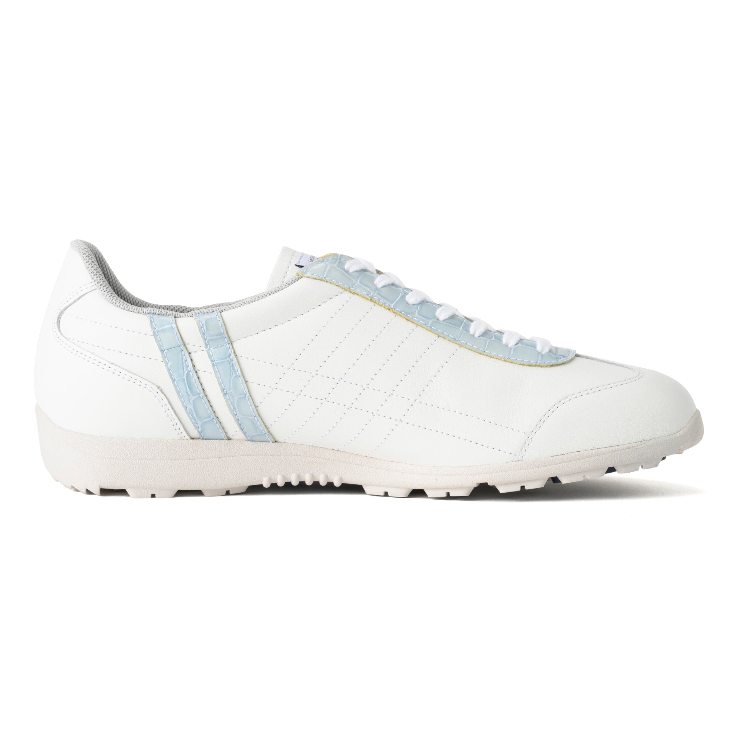 PATRICK パトリック PAMIR-CP/CE  パミール・カップ/クロコエナメル SAX サックス 靴 スニーカー スパイクレス ゴルフシューズ 日本製 返品交換送料無料 ゴルフ｜パミール・カップ クロコエナメル｜PAMIR-CP/CE （SAX