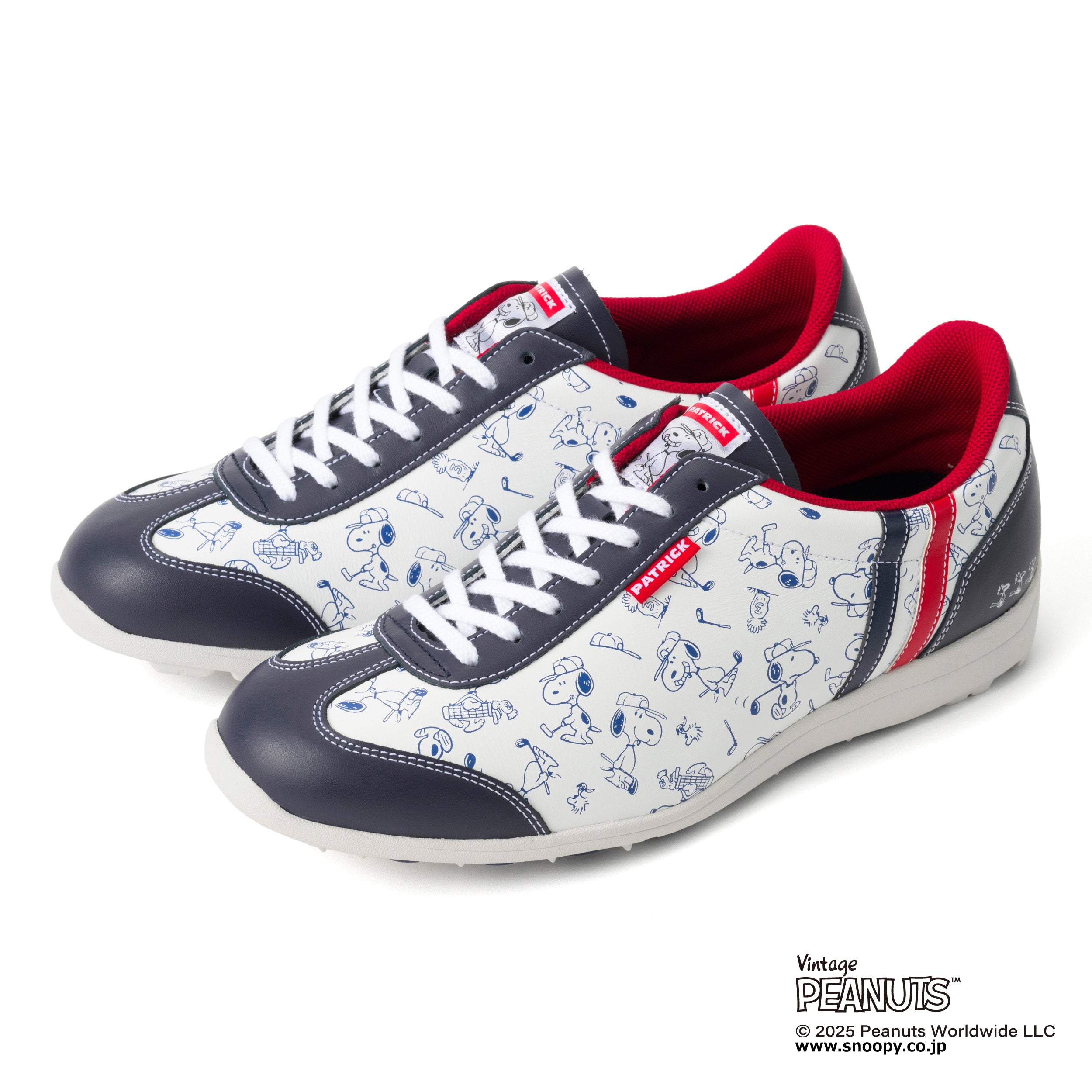 PATRICK スヌーピー パミールCP ゴルフシューズ ゴルフ｜パミール・カップ スヌーピー｜PAMIR-CP/SNP（WHT