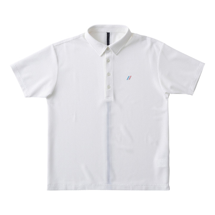 ゴルフ｜メンズ｜プラスリッチメッシュポロシャツ（WHT）