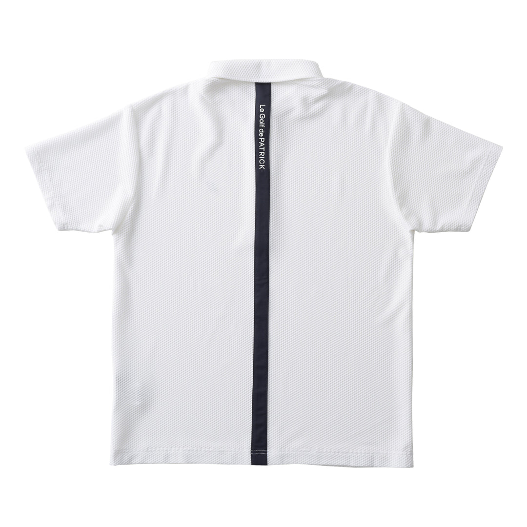ゴルフ｜メンズ｜プラスリッチメッシュポロシャツ（WHT）
