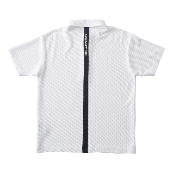 ゴルフ｜メンズ｜プラスリッチメッシュポロシャツ（WHT）