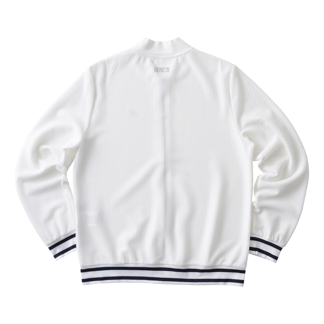 ゴルフ｜レディース｜プラスリッチメッシュブルゾン（WHT）