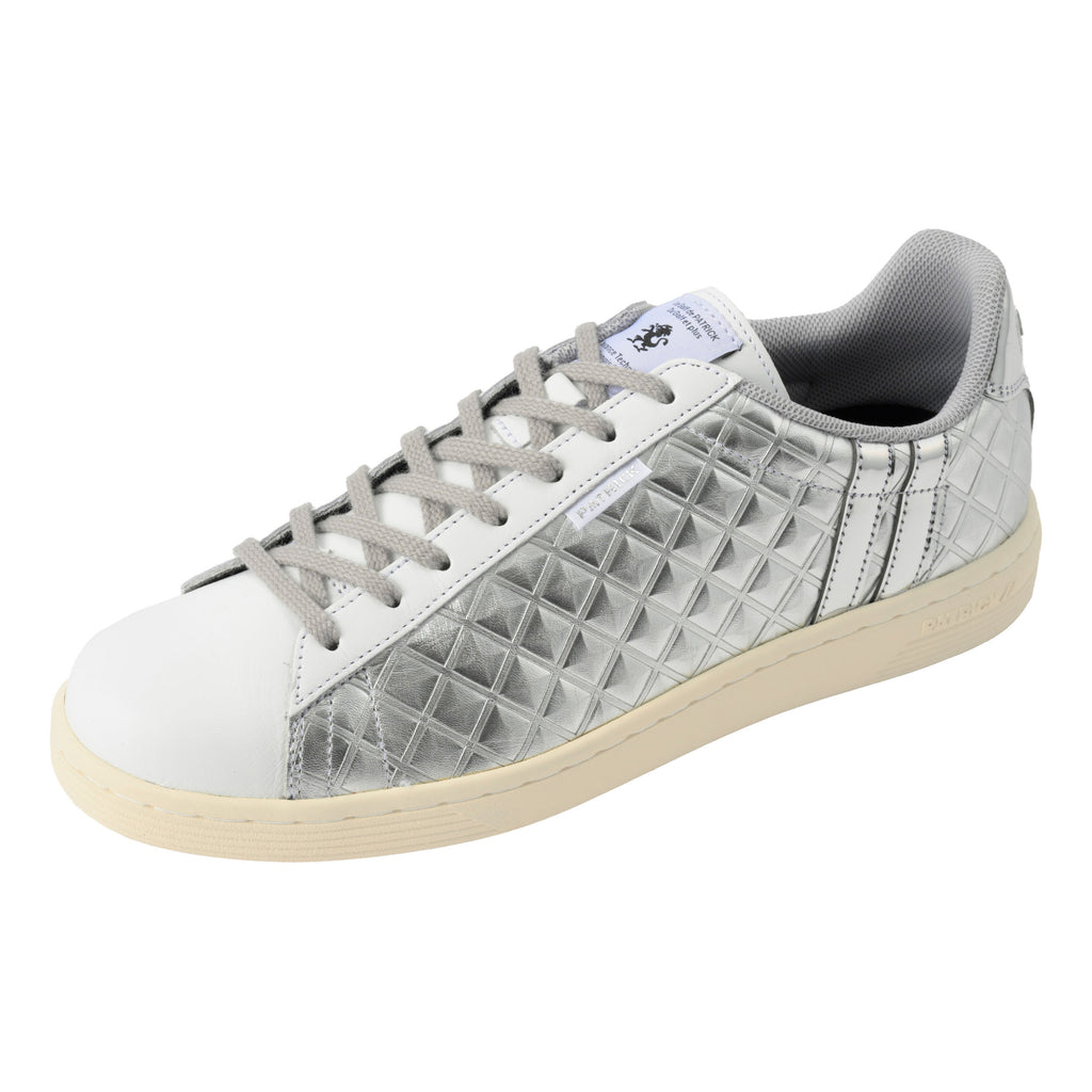 PATRICK パトリック QUEBEC-CP/PRD ケベック・カップ/ピラミッド SLV シルバー 靴 スニーカー　スパイクレス ゴルフシューズ　日本製 返品交換送料無料 ゴルフ｜ケベック・カップ ピラミッド｜QUEBEC-CP/PRD（SLV