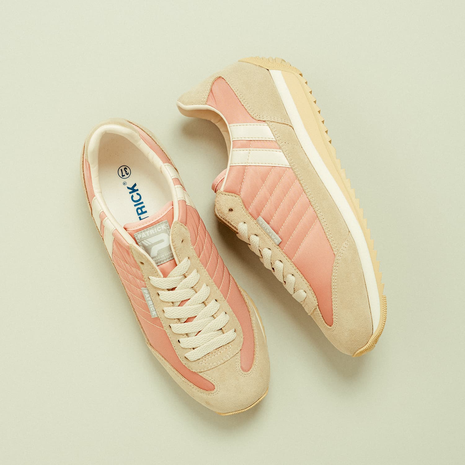 PATRICK スニーカー 37 グレー/ホワイト/レッド PATRICK パトリック 日本製ローカットスニーカー メンズ