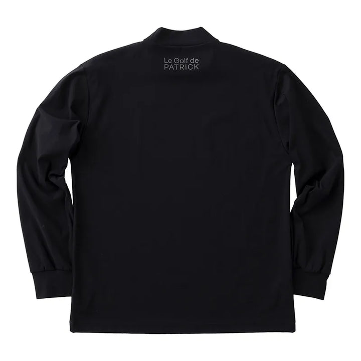 ゴルフ｜メンズ｜長袖ストレッチモックネック（BLK）