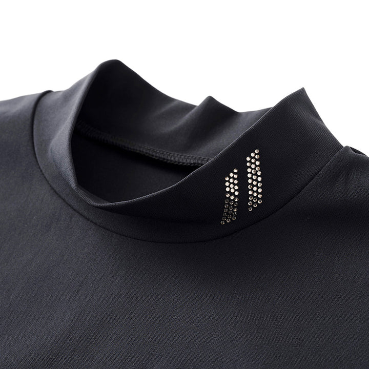 ゴルフ｜レディース｜ストレッチモックネック（BLK）