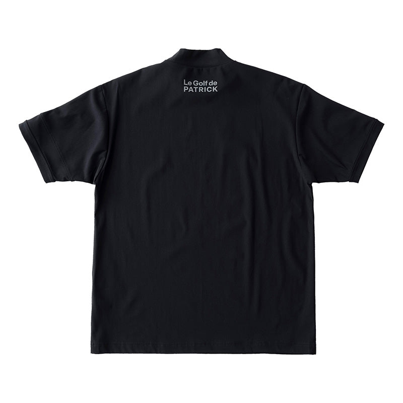 PacicicGOLFCLUB モックネックシャツ BLACK サイズL PATRICK公式】 221-121_メンズゴルフストレッチモックネック_BLK